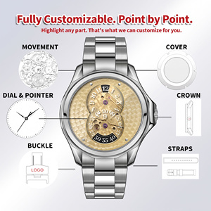 Fabricante <span class=keywords><strong>de</strong></span> Relojes <span class=keywords><strong>de</strong></span> Marca Privada, Logotipo OEM Personalizado, Relojes Mecánicos Automáticos Miyota con <span class=keywords><strong>Horas</strong></span> Saltantes, Esfera Esmaltada, Correa <span class=keywords><strong>de</strong></span> Nailon - Product Image 2