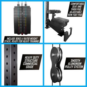 Máquina de Gimnasio Comercial 2 en 1 de Titanio a Precio de Fábrica, Máquina de <span class=keywords><strong>Polea</strong></span> Alta y <span class=keywords><strong>Baja</strong></span> para Entrenamiento de Fuerza, Pila de Pesas de 300 LB - Product Image 3