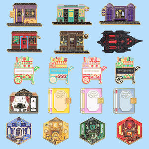 Conjunto Europeo Americano creativo colorido dibujos animados serie mágica Castillo <span class=keywords><strong>Academia</strong></span> grabado película televisión película periférico broche - Product Image 4