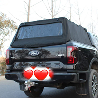 Bâche de benne souple rétractable 4x4 tout-terrain étanche pour pick-up, pliable avec fermeture éclair et fenêtres pour Hilux NP300 F150