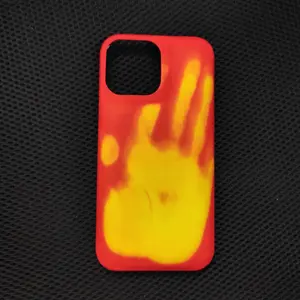 Leyi Katoen Temperatuur Warmte Sensor Inductie Thermische Creatieve Kleur Veranderen Donsjack Puffer Telefoon Case Voor Iphone 14 Pro Max