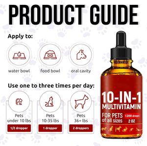 Oem תוסף multitamin נוזלי לכלבים טיפות יומיות עם גלוקוזאמין, ויטמין b, c & d3 תמיכה במפרקים וירכיים, עור ומעיל - Product Image 2