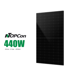 แผงโซลาร์เซลล์ Topcon แบบ N ชนิดสองหน้า กำลังไฟ 450W 440W 430W สีดำทั้งหมด รับประกัน 30 ปี - Product Image 1