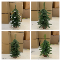 Mini sapin de Noël floqué blanc, arbre de Noël artificiel en PE, écologique, intérieur/extérieur, pour la décoration de la maison et du bureau