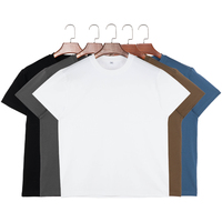 T-shirts 73% coton élégants pour hommes Camisa De Hombre T-shirts unis de couleur unie à col rond pour hommes pour un usage quotidien