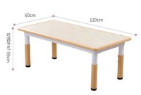 Ensemble table et chaises pour enfants, design minimaliste réglable en hauteur, bureau 4 places pour la garderie