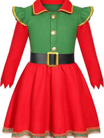 Vente en gros de robes de Nouvel An pour filles, costumes de cosplay de Noël, ensemble de Noël pour filles, vêtements de fête de carnaval pour enfants, cadeaux de Noël pour enfants
