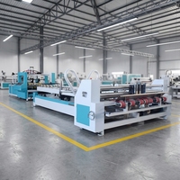 Fabricants chinois spécialisés dans les machines de pliage et de collage de cartons avec mécanisme automatique de fixation des panneaux pour boîtes en carton ondulé colorées