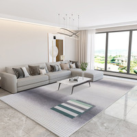 China Customized Home Colour Design Decorations Aisle Runner Mirror Shaggy Floor Central Mobile Carpet 300x400