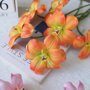 Fleur de tulipe artificielle Ruilisi, blanc, violet clair, rouge, marron, café, rose, orange, jaune, blanc laiteux, toucher réel, décoration de mariage et de la maison - Product Image 2