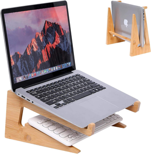 Support pour ordinateur portable en bambou de qualité supérieure, support pour ordinateur portable en bois détachable, support portable pour ordinateur, support ergonomique pour bureau - Product Image 1