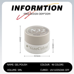 Оптовая продажа гель-лаков YEZE OEM/ODM, 46 цветов, 5 мл, оптовая продажа под собственной торговой маркой, высококачественный набор УФ-гель-лаков - Product Image 6