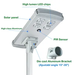 40W שנזן BAT lifepo4 סוללת תאורת רחוב סולארית באיכות גבוהה משולבת 300w led סולרית תאורת רחוב