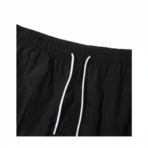 กางเกงขาสั้นลำลองผู้ชาย ผ้าบางพิเศษ สวมใส่สบาย ดีไซน์เรียบง่าย ผ้าฝ้ายกันยับ เป็นมิตรต่อสิ่งแวดล้อม พร้อมเชือกผูกเอว เหมาะสำหรับใส่ที่บ้าน - Product Image 1