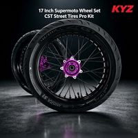 Ensemble de roues complètes Supermoto 17 pouces à 36 rayons avec pneus CST Street avant et arrière pour moto électrique Sur-Ron Light Bee XS E Moto Racing