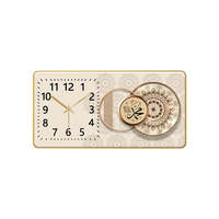 Horloge murale en porcelaine de cristal, décoration religieuse moderne pour la maison musulmane, décoration murale islamique du Ramadan, horloge murale