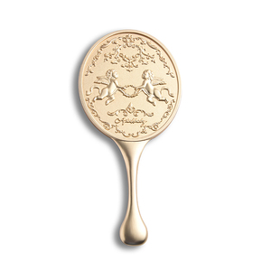 Kim loại debossde Logo gương tùy chỉnh gương ban đầu nhà sản xuất kẽm hợp kim make up tay nhỏ gọn cầm tay gương - Product Image 4