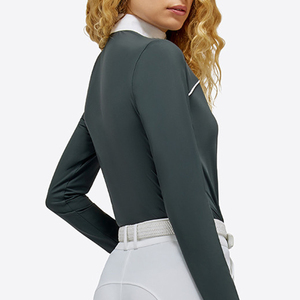 Ropa Ecuestre de Alto Rendimiento, Polo de Manga Larga con Cierre de 1/4 para Competición - Product Image 3