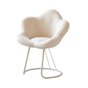 Silla de Manicura y Maquillaje de Estilo Popular para Salón de Belleza o Dormitorio de <span class=keywords><strong>Niñas</strong></span>, Respaldo de Sherpa Cómodo, Giratoria, Duradera y Moderna - Product Image 1