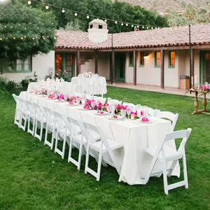 Sedie nuziali produttore moderno Hotel pieghevole <span class=keywords><strong>bianco</strong></span> in resina di plastica pieghevole imbottito <span class=keywords><strong>Wimbledon</strong></span> sedie da giardino all'aperto Hotel sedia - Product Image 5