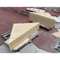 Ensemble de tables basses gigognes en travertin naturel, style moderne et minimaliste, avec table d'appoint géométrique en dalle, pour mobilier de salon de luxe (OEM/ODM)