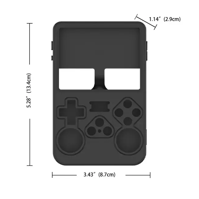 For DATA FROG R36S Soft Silicone Wireless Controller Cover Handheld Game Console Anti-Scratch Protective Shell Accessory