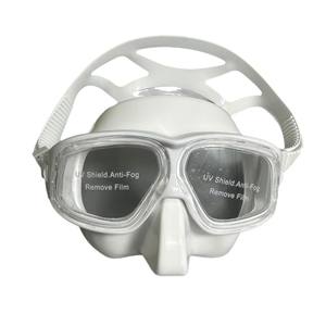 Masque de plongée sous-marine, plongée profonde, snorkeling, apnée, anti-buée, large <span class=keywords><strong>champ</strong></span> de vision, faible volume, lentilles en résine, style sirène, ensemble de masques - Product Image 1