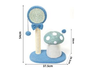 Griffoir champignon pour <span class=keywords><strong>chat</strong></span> Mobilier d'intérieur Chaton mignon <span class=keywords><strong>Arbre</strong></span> à <span class=keywords><strong>chat</strong></span> <span class=keywords><strong>Poteau</strong></span> à grande base <span class=keywords><strong>avec</strong></span> poteaux en sisal naturel - Product Image 2