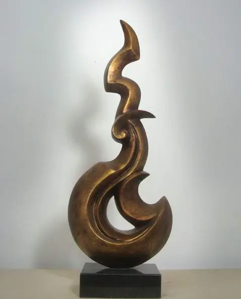Escultura em aço inoxidável de Troféu de vidro de arte personalizada soprada à mão decorativa de boa qualidade