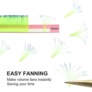 NAGARAKU Color Easy Fanning Volume Extension ciglia Auto Fans ciglia marrone viola blu <span class=keywords><strong>Mix</strong></span> 9-15mm 16 linee <span class=keywords><strong>Mega</strong></span> Volume - Product Image 5