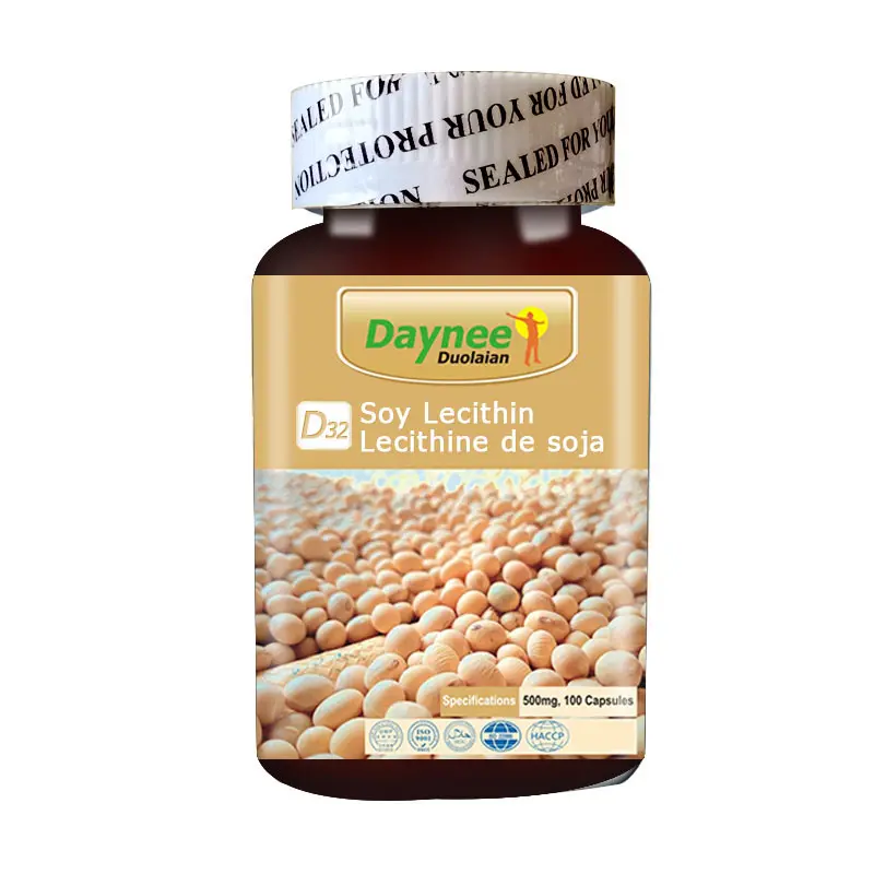 Nhà sản xuất đậu nành Lecithin viên nang điều chỉnh lipid máu mạch máu hypolipidemic đậu nành Lecithin mềm Gel viên nang