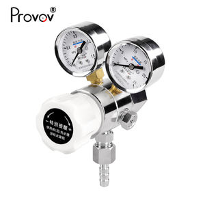 Connecteur personnalisé G5/8 bouteille de <span class=keywords><strong>gaz</strong></span> O2 réservoir 1.2MPa pression de <span class=keywords><strong>sortie</strong></span> <span class=keywords><strong>double</strong></span> jauge Portable petite Ambulance médicale régulateur d'oxygène - Product Image 2