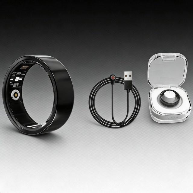 2026 New Trending Men's Smart Ring Waterproof Thin Fitness Tracker OEM ODM Gesture Smart Health Ring Steel for Fitness