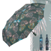 Parapluie pliant 3 sections RST avec impression homme et femme, ouverture automatique