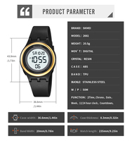 SKMEI # 2661 Pabrik Jam Tangan Digital Plastik OEM Langsung dari Pabrik Jam Tangan Sport Tahan Air Logo Kustom Unisex Pengiriman Cepat Kualitas Tinggi