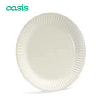 Assiettes jetables en papier kraft Oasis, personnalisées, écologiques et compostables, pour restaurants et fêtes, 6, 9, 10, 12 pouces