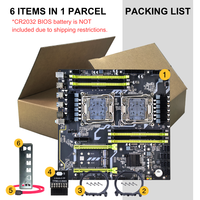 Mainboard X99-2D4 C612 BARU dengan Hardware TPM 2.0 2X LGA2011-3 CPU Quad Channel 8x DDR4 ECC RAM Dual CPU Motherboard X99