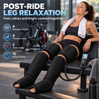 Masseur de jambes à air compressé chauffant, bottes de récupération sportive avec 4 modes et 4 intensités pour les pieds, les mollets et les cuisses