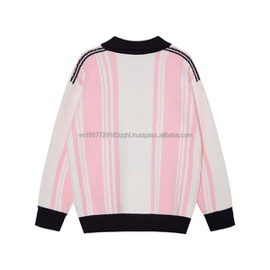 Chaleco de punto sin mangas con cuello vuelto y bordado jacquard de letras personalizadas, estilo jersey, de marca, a la moda - Product Image 5