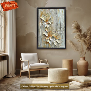 Peinture murale numérique moderne de <span class=keywords><strong>fleurs</strong></span>, impression sur toile verticale brillante en cristal, tableau <span class=keywords><strong>botanique</strong></span>, affiche Art Déco - Product Image 2