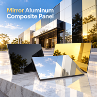 Panneau composite en aluminium miroir couleur personnalisée 3 mm ACM pour la décoration du plafond du hall d'hôtel
