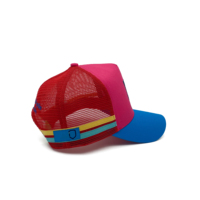 Casquettes de camionneur pour hommes, personnalisées en usine, de haute qualité, en maille, respirantes pour l'été, à profil haut, 5 panneaux, avec broderie appliquée