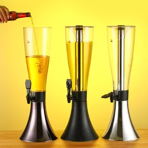 Christmas Style Colorful 3L Draft Beer Drink Tap Dispenser With Stainless Steel Cold Beer Tower