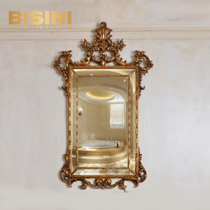 <span class=keywords><strong>Espejo</strong></span> de Pared de Resina Dorada Hecho a Mano, Diseño <span class=keywords><strong>Barroco</strong></span> Europeo Vintage para Decoración de Sala de Estar y Dormitorio de Lujo - Product Image 5