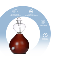 Diffuseurs d'arômes sans eau à 7 couleurs avec corps en bois et verre pour chambre, bureau, hôtel