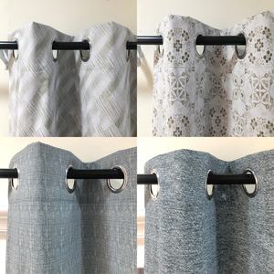 Vente en gros de tissu brossé <span class=keywords><strong>Film</strong></span> noir composite à œillets Impression numérique Rideaux de fenêtre occultants pour le salon - Product Image 6