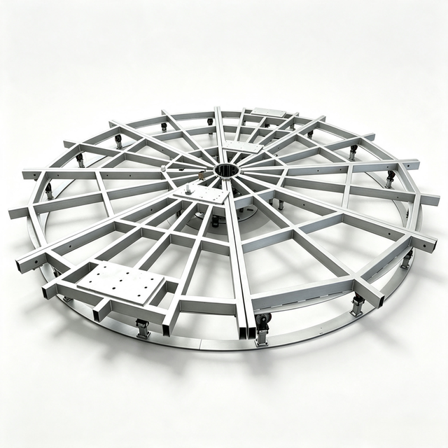 Heavy Duty 1m Motorized Electric Rotating 360-Degree Aluminum Steel Exhibition Display Stand with 100kg Load Capacity 6m Table