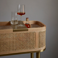 Meuble de bar extensible de haute qualité pour salon, armoire de rangement compacte, table d'appoint en bois massif, table de chevet