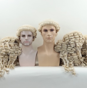 Yimaneili วิกผมทนายทนายของศาลอังกฤษแบบดั้งเดิมทำด้วยมือ - Product Image 2