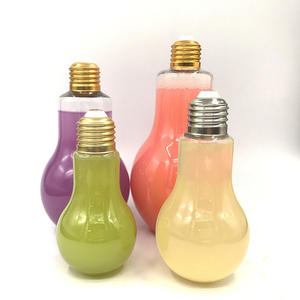 Bouteille de boisson en plastique PET de qualité alimentaire en forme d'ampoule 360ml 400ml 500ml avec bouchon à vis pour soda et champagne - Product Image 4